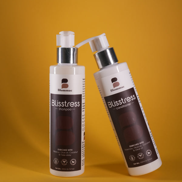 Blommac Blisstress Shampoo & Conditioner Combo – For Nourished, Frizz-Free, Healthy Hair
