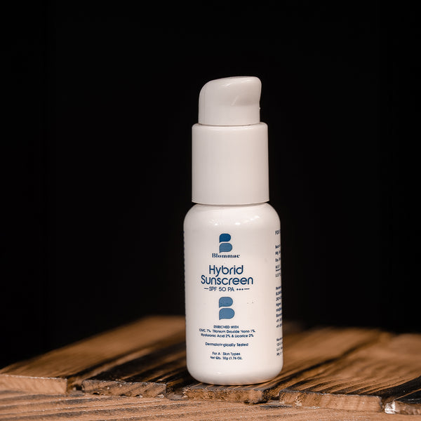 Blommac Hybrid Sunscreen SPF 50 PA Broad Spectrum Protection for All Skin Types
